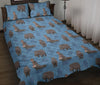 Hippo Pattern Print Bed Set Quilt-grizzshop