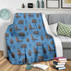 Hippo Pattern Print Blanket-grizzshop