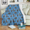 Hippo Pattern Print Blanket-grizzshop