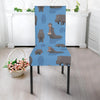 Hippo Pattern Print Chair Cover-grizzshop