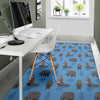 Hippo Pattern Print Floor Mat-grizzshop