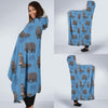 Hippo Pattern Print Hooded Blanket-grizzshop