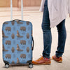 Hippo Pattern Print Luggage Cover Protector-grizzshop