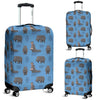 Hippo Pattern Print Luggage Cover Protector-grizzshop