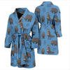 Hippo Pattern Print Men Long Robe-grizzshop