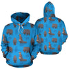 Hippo Pattern Print Men Women Pullover Hoodie-grizzshop