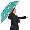 Hippo Print Pattern Automatic Foldable Umbrella-grizzshop