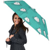 Hippo Print Pattern Automatic Foldable Umbrella-grizzshop