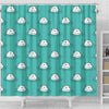 Hippo Print Pattern Bathroom Shower Curtain-grizzshop