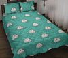 Hippo Print Pattern Bed Set Quilt-grizzshop