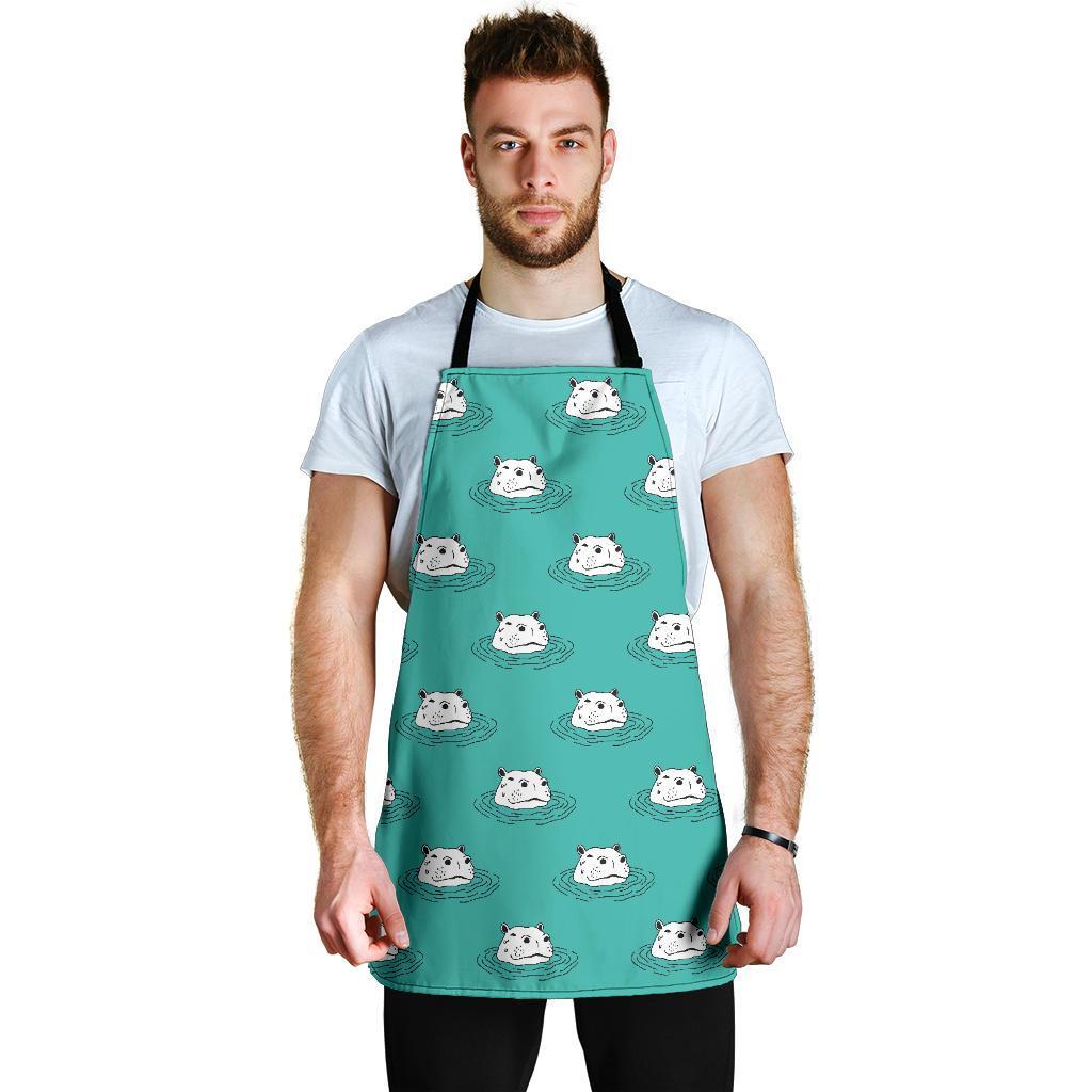 Hippo Print Pattern Men's Apron-grizzshop