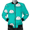 Hippo Print Pattern Men's Bomber Jacket-grizzshop