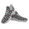 Hipster Frog Print Pattern White Athletic Shoes-grizzshop