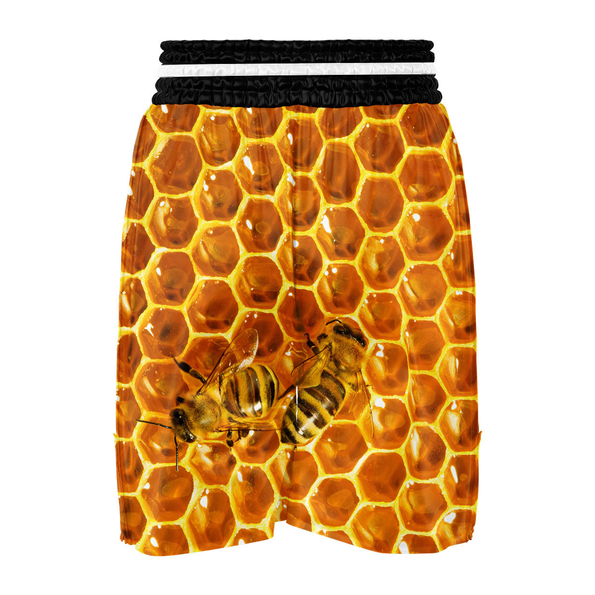 Hive Honey Bee Print Boxing Shorts-grizzshop