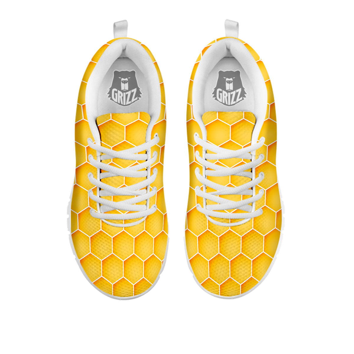 Hive Honey Bee Print Pattern White Sneaker-grizzshop