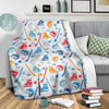 Hockey Pattern Print Blanket-grizzshop