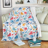 Hockey Pattern Print Blanket-grizzshop