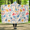 Hockey Pattern Print Hooded Blanket-grizzshop