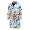 Hockey Pattern Print Men Long Robe-grizzshop