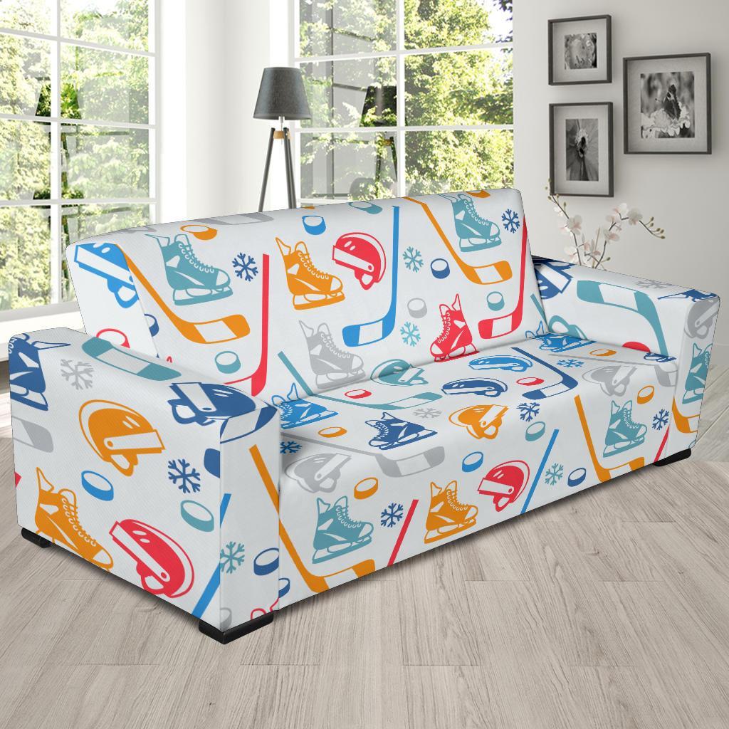 Hockey Pattern Print Sofa Covers-grizzshop