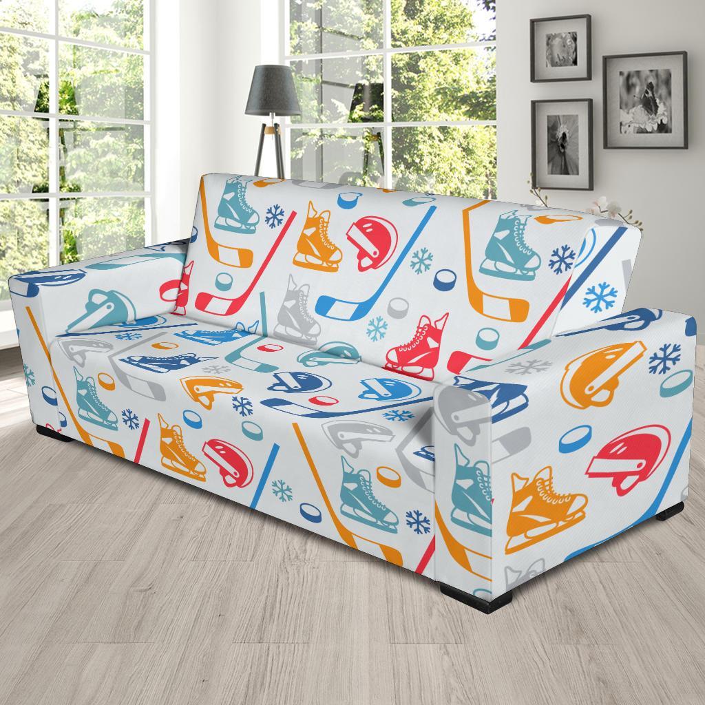 Hockey Pattern Print Sofa Covers-grizzshop