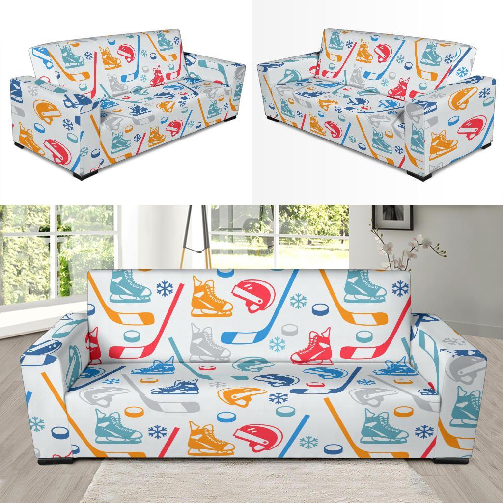 Hockey Pattern Print Sofa Covers-grizzshop