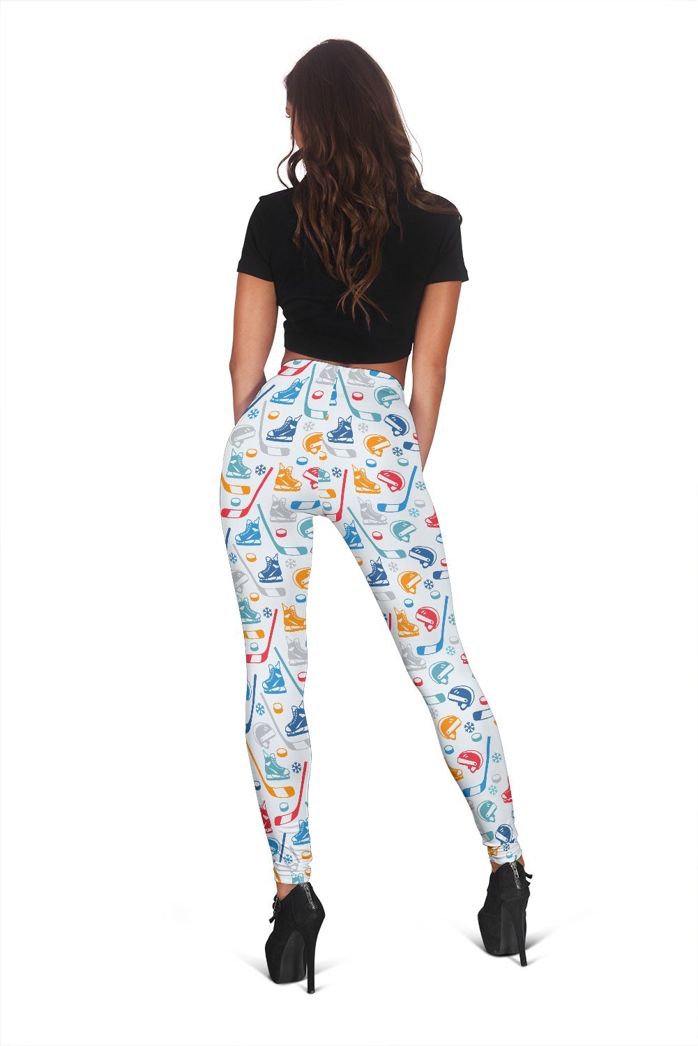 Hockey Pattern Print Women Leggings-grizzshop