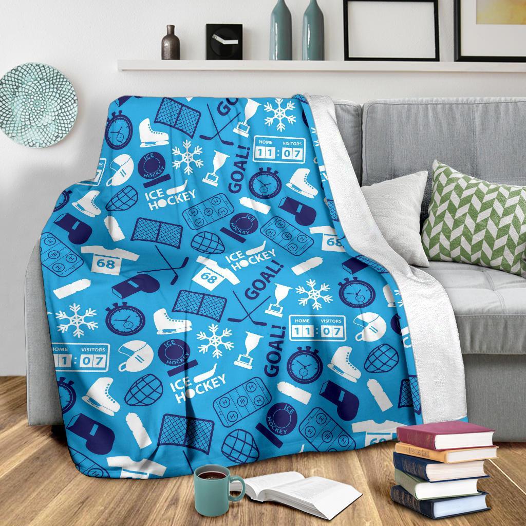 Hockey Print Pattern Blanket-grizzshop