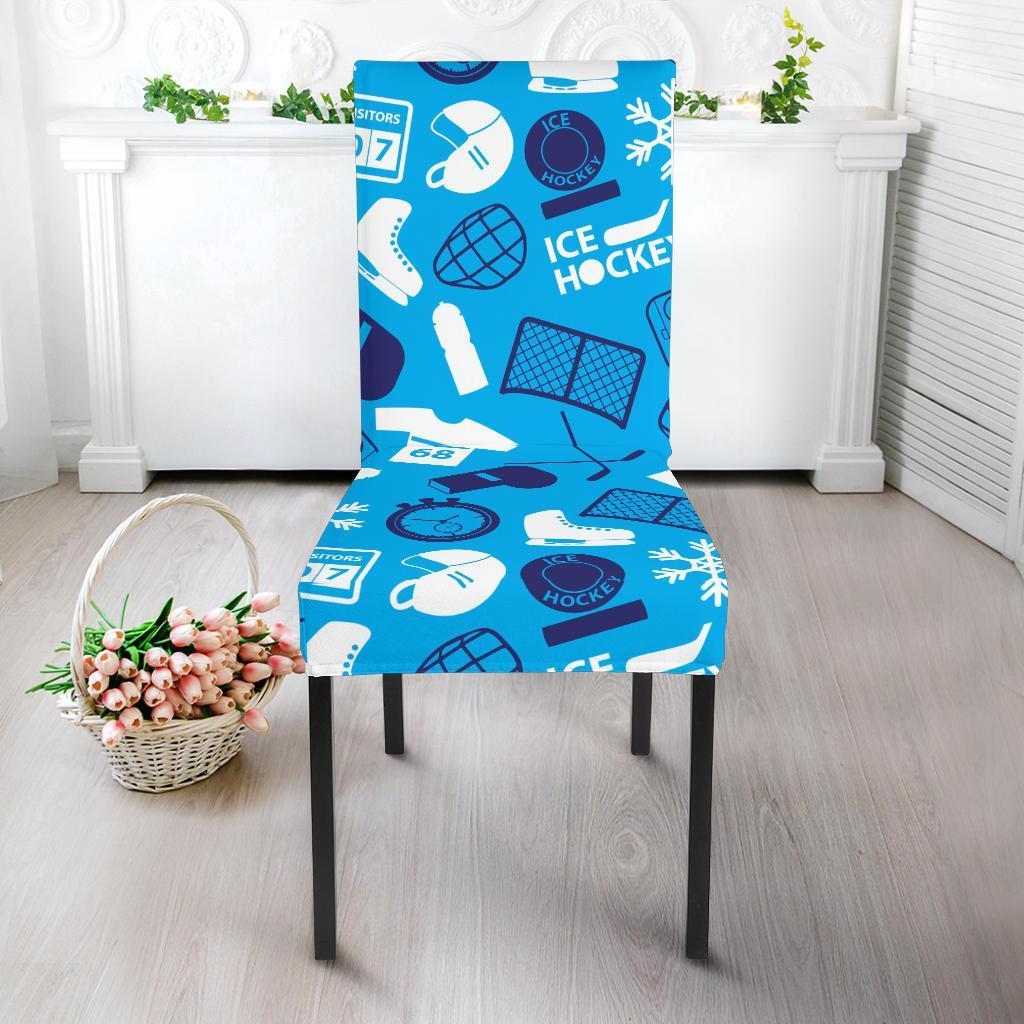 Hockey Print Pattern Chair Cover-grizzshop