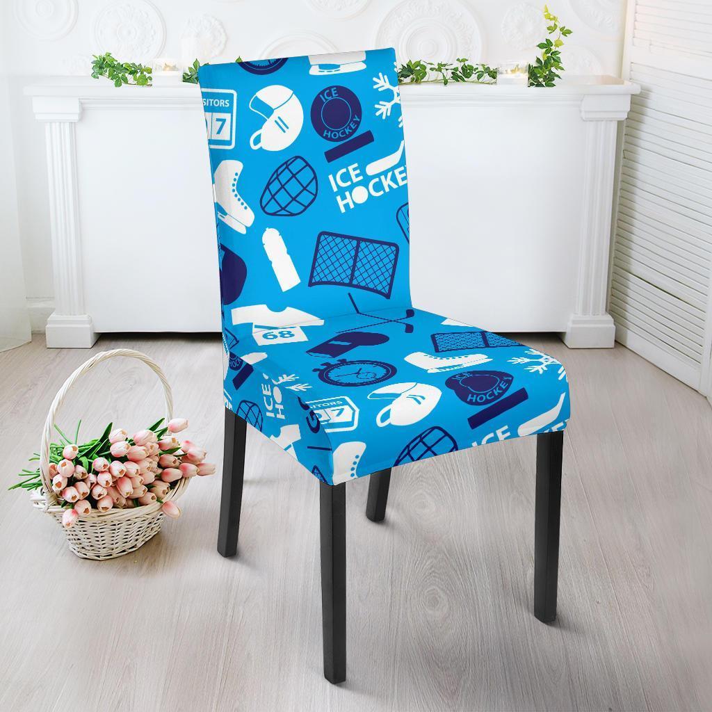 Hockey Print Pattern Chair Cover-grizzshop