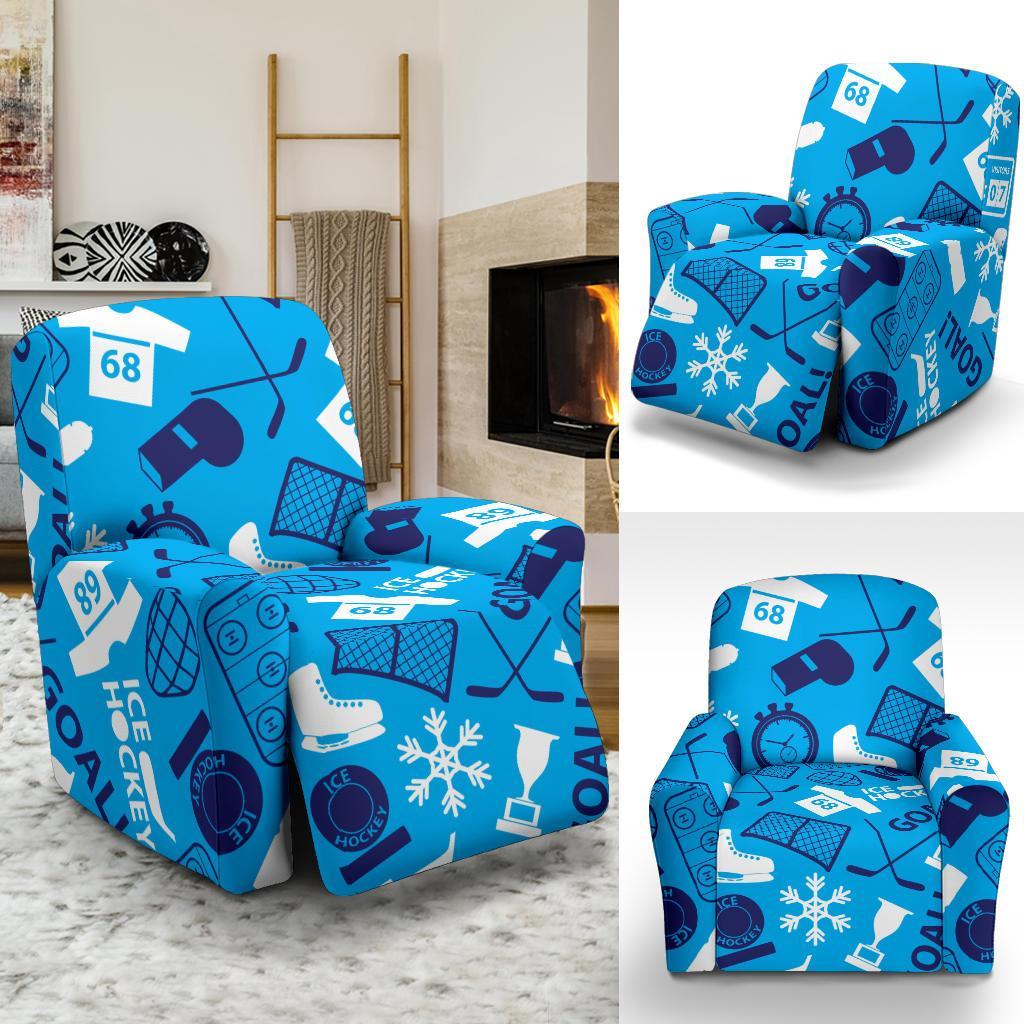 Hockey Print Pattern Recliner Cover-grizzshop