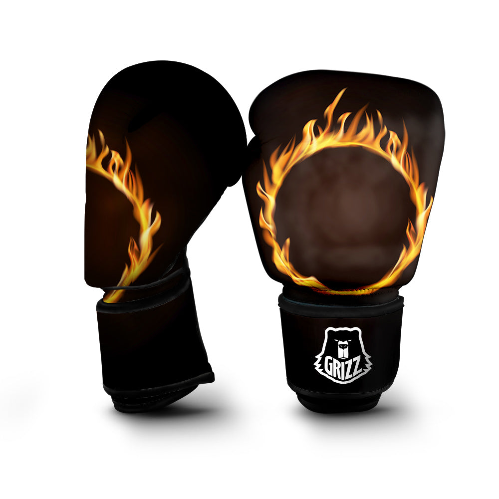 Hole Burning Print Boxing Gloves-grizzshop