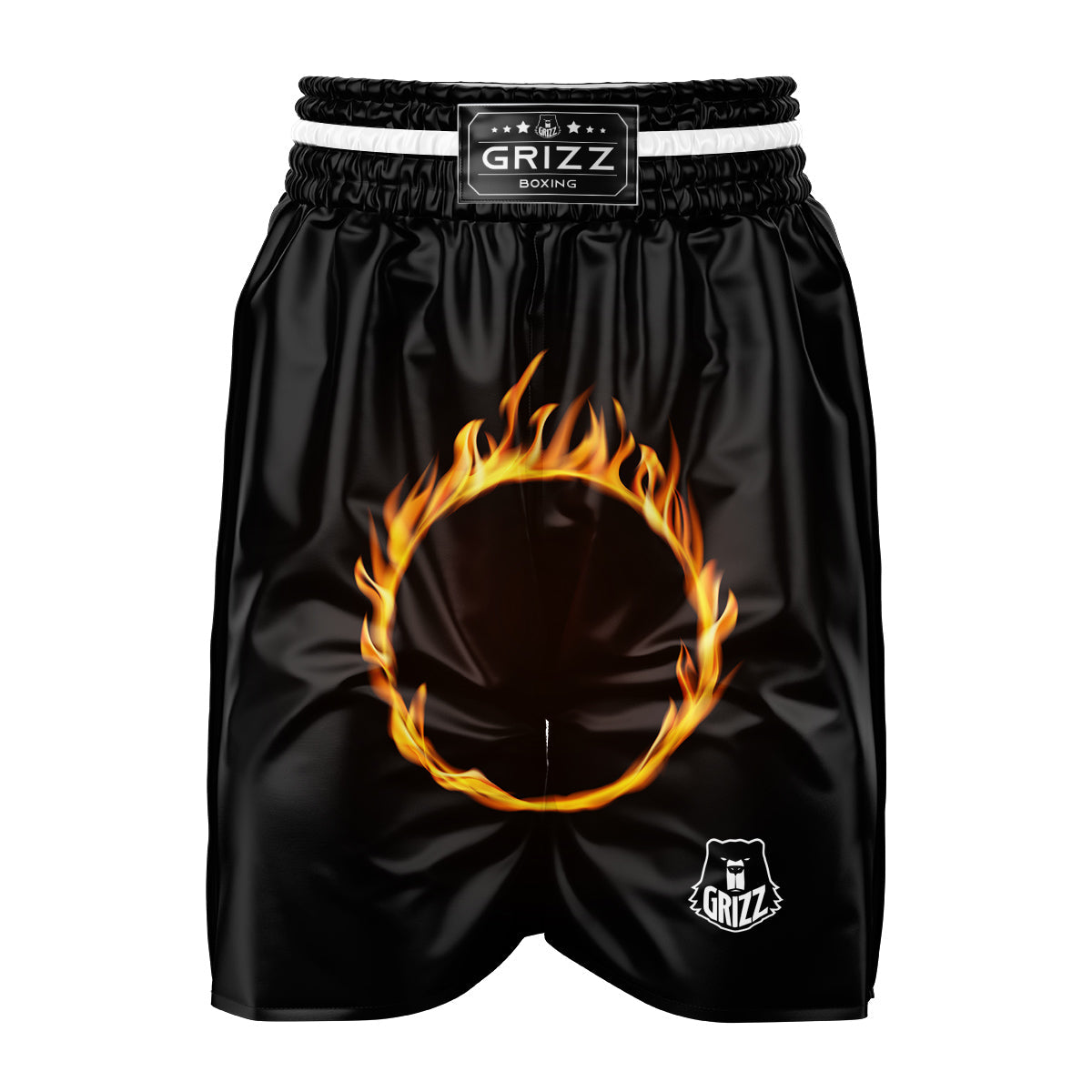 Hole Burning Print Boxing Shorts-grizzshop