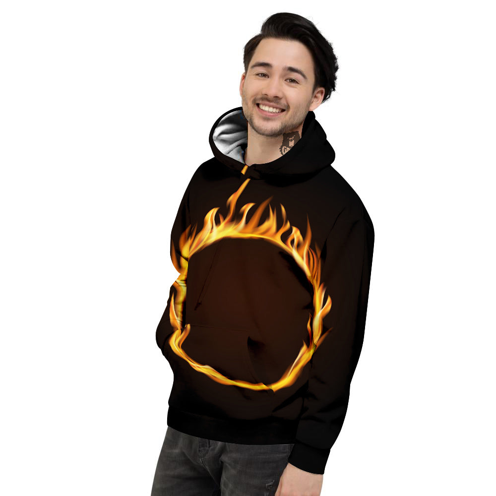 Hole Burning Print Men's Hoodie-grizzshop