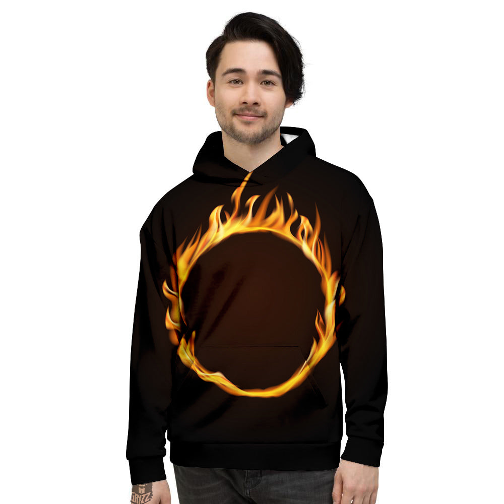 Hole Burning Print Men's Hoodie-grizzshop