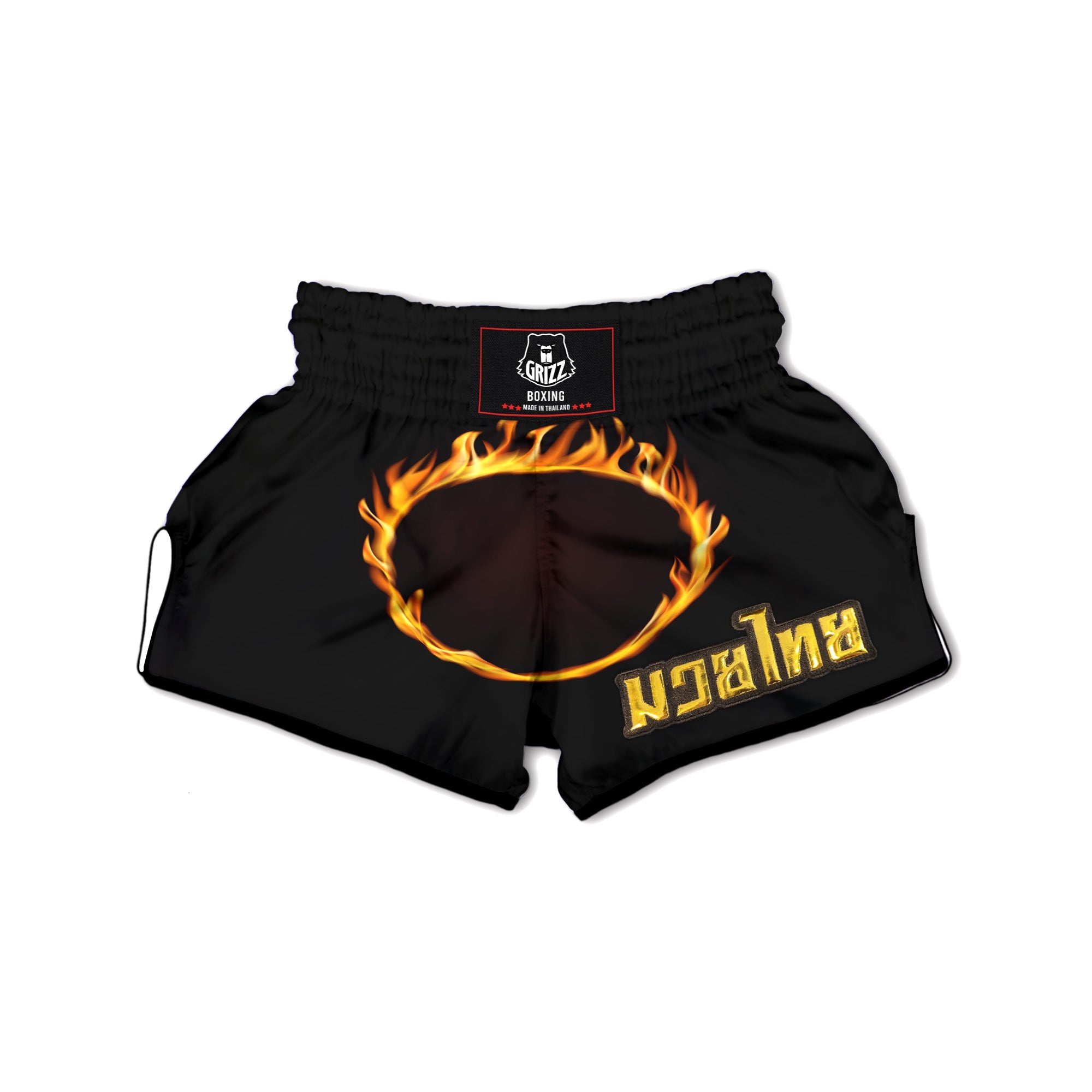 Hole Burning Print Muay Thai Boxing Shorts-grizzshop
