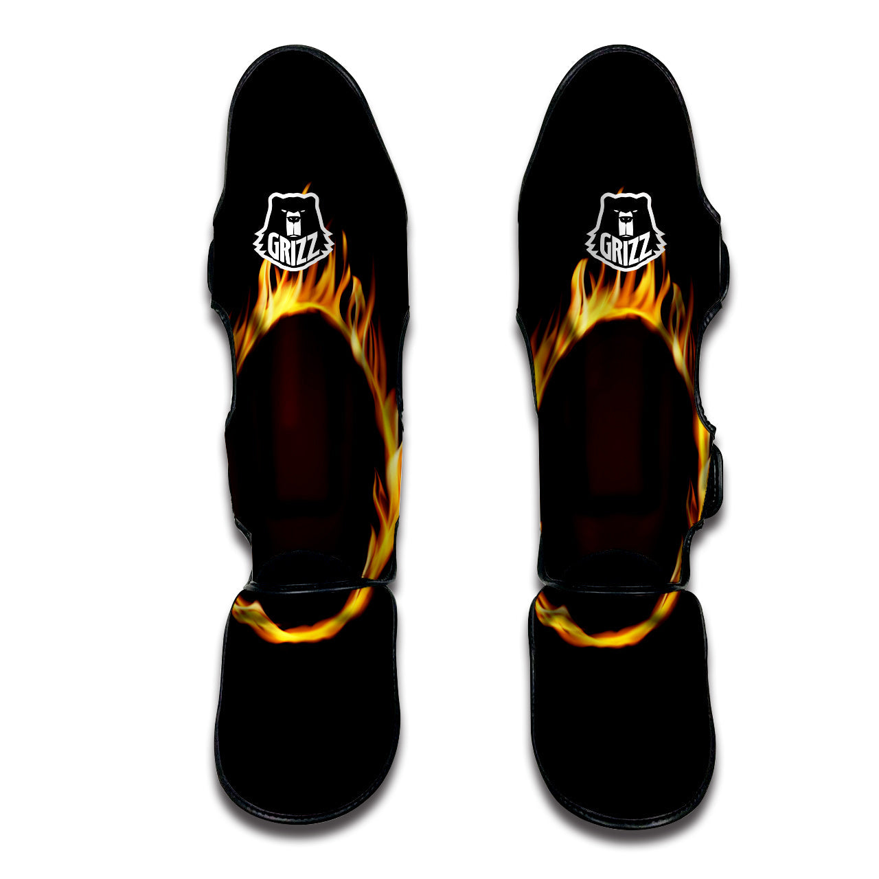 Hole Burning Print Muay Thai Shin Guards-grizzshop