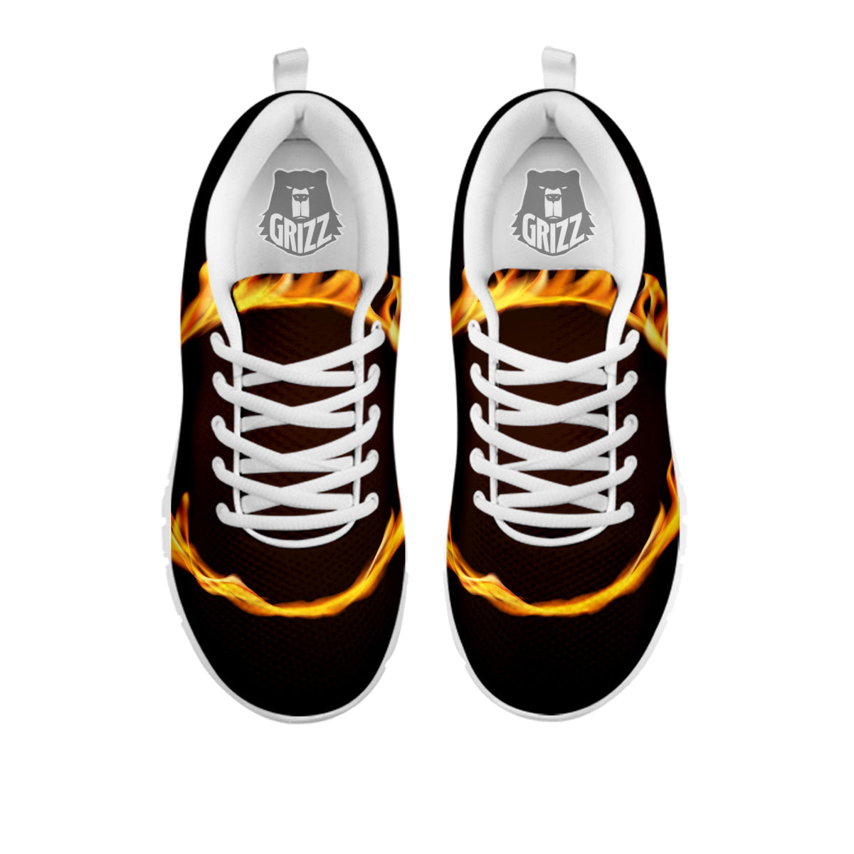 Hole Burning Print White Sneaker-grizzshop