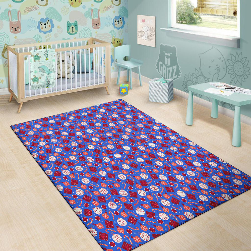 Holiday Elements Christmas Print Pattern Floor Mat-grizzshop