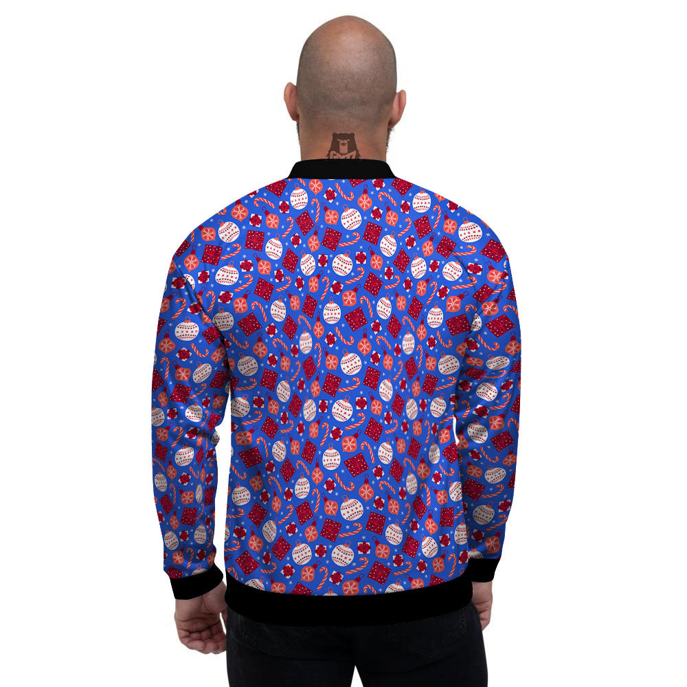 Holiday Elements Christmas Print Pattern Men's Bomber Jacket-grizzshop