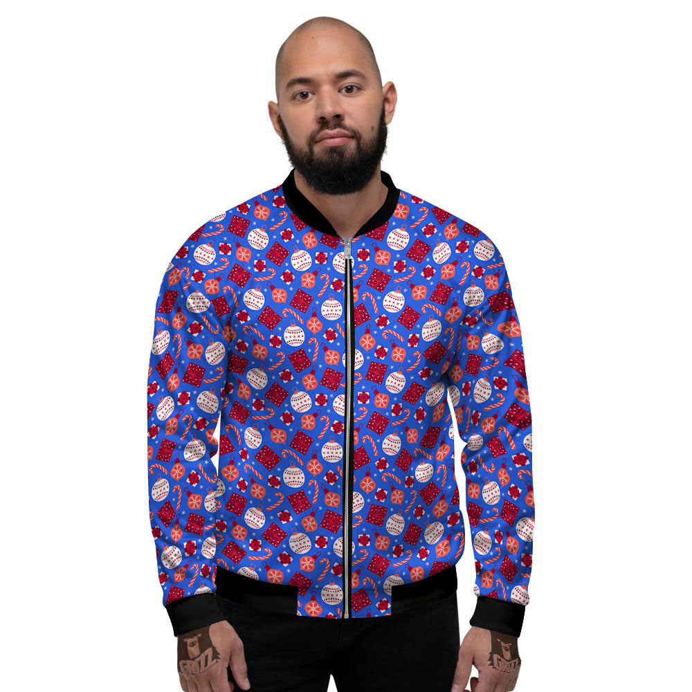 Holiday Elements Christmas Print Pattern Men's Bomber Jacket-grizzshop