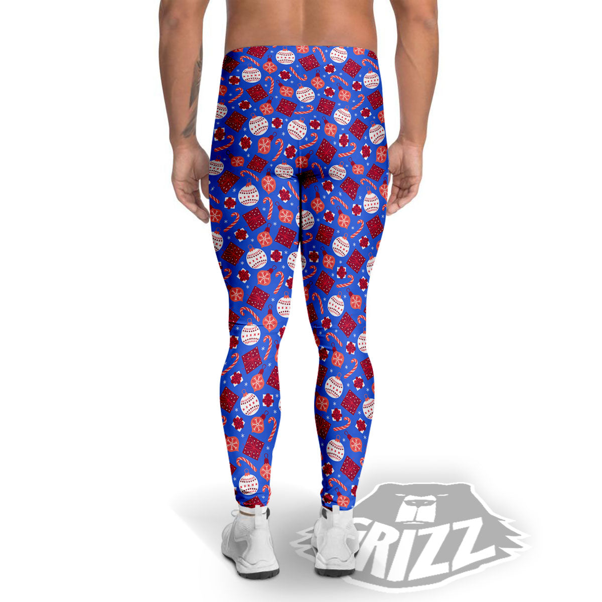 Holiday Elements Christmas Print Pattern Men's Leggings-grizzshop