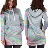 Holographic Abstract Hoodie Dress-grizzshop