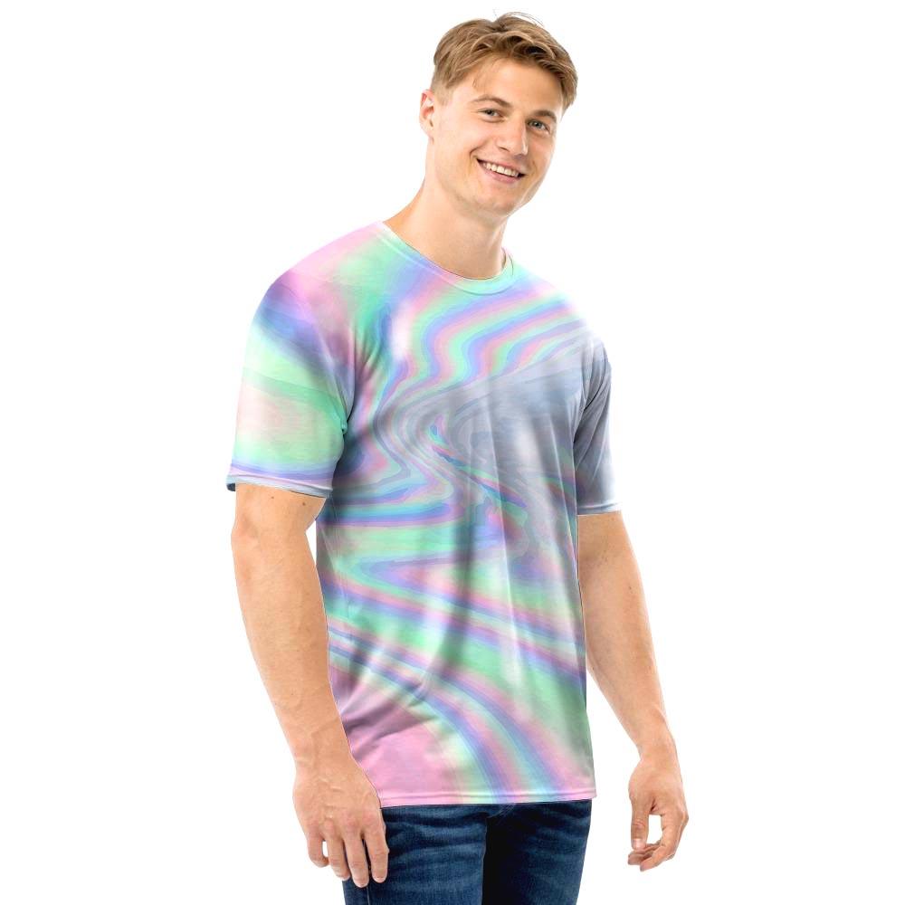 Holographic Abstract Men T Shirt-grizzshop