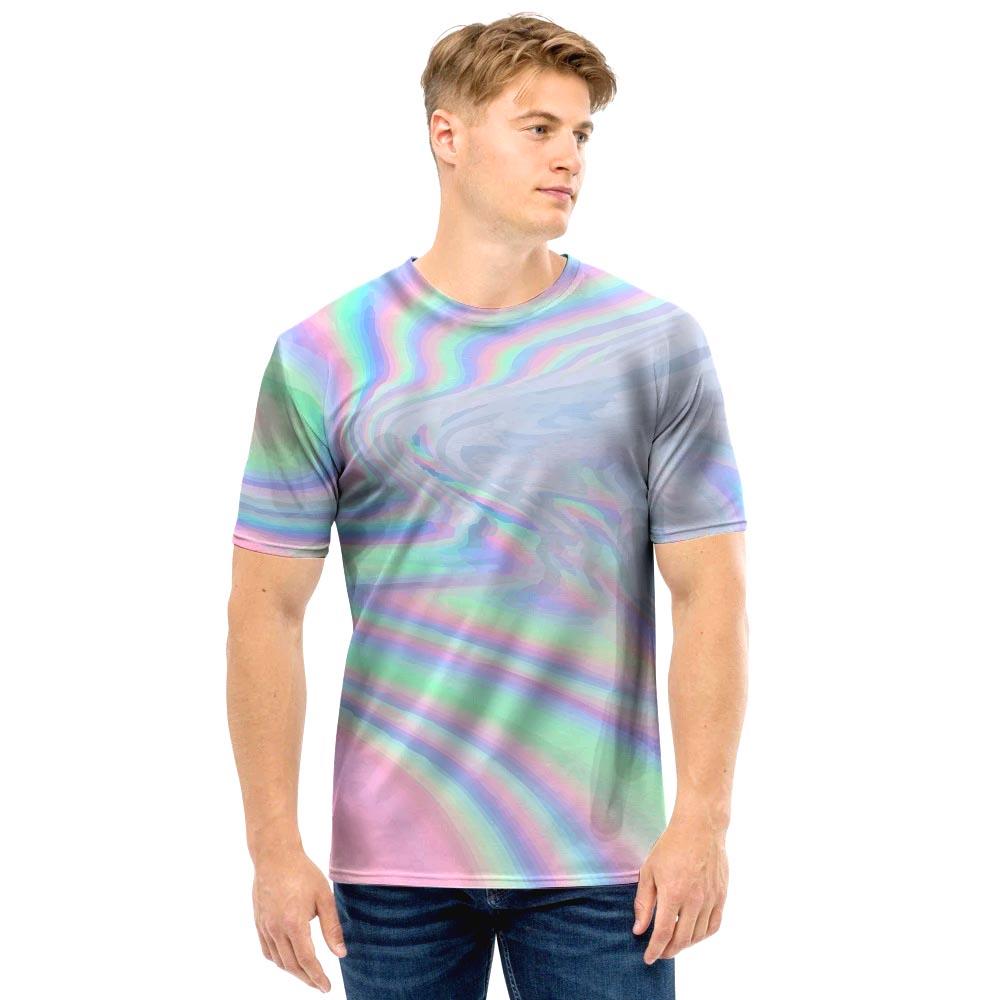 Holographic Abstract Men T Shirt-grizzshop