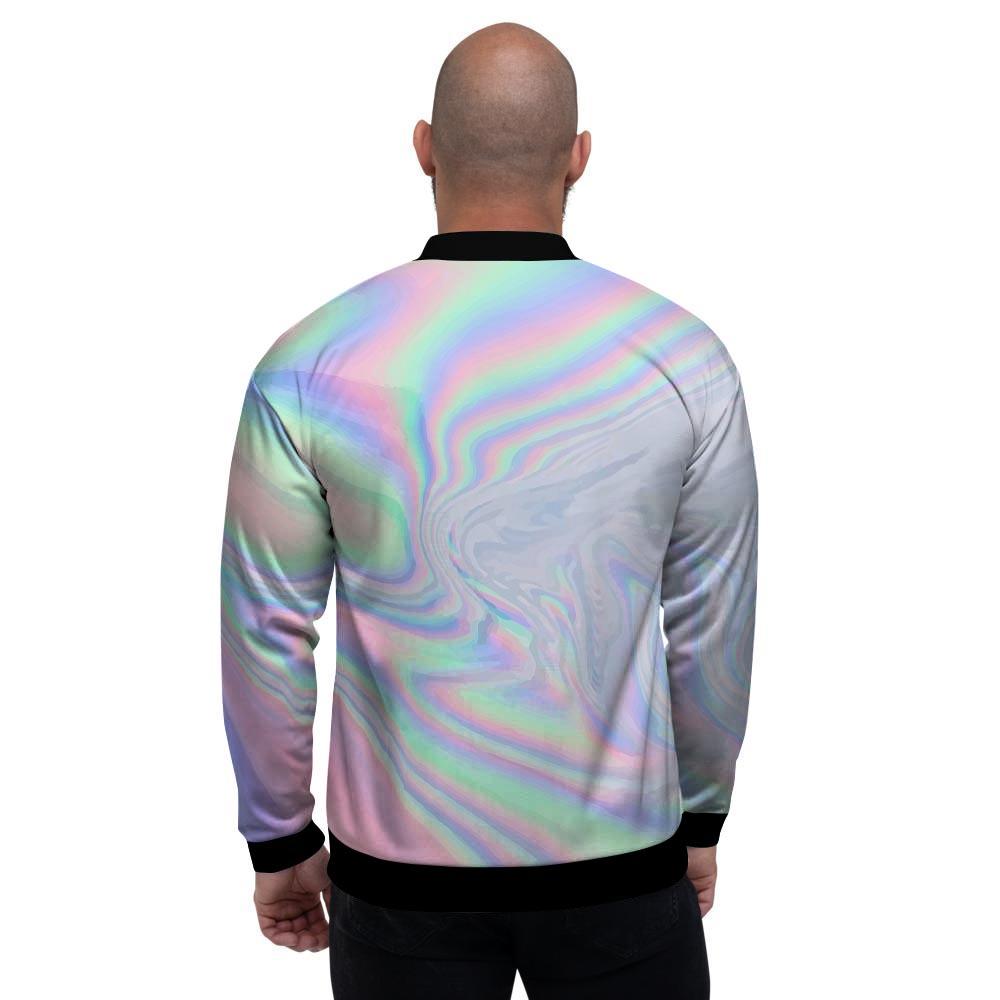 Holographic Abstract Men's Bomber Jacket-grizzshop