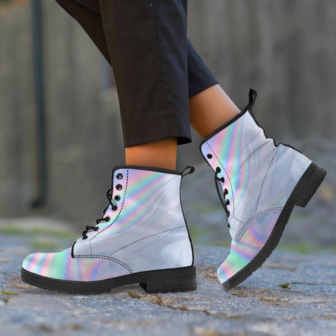 Holographic Abstract Men's Boots-grizzshop