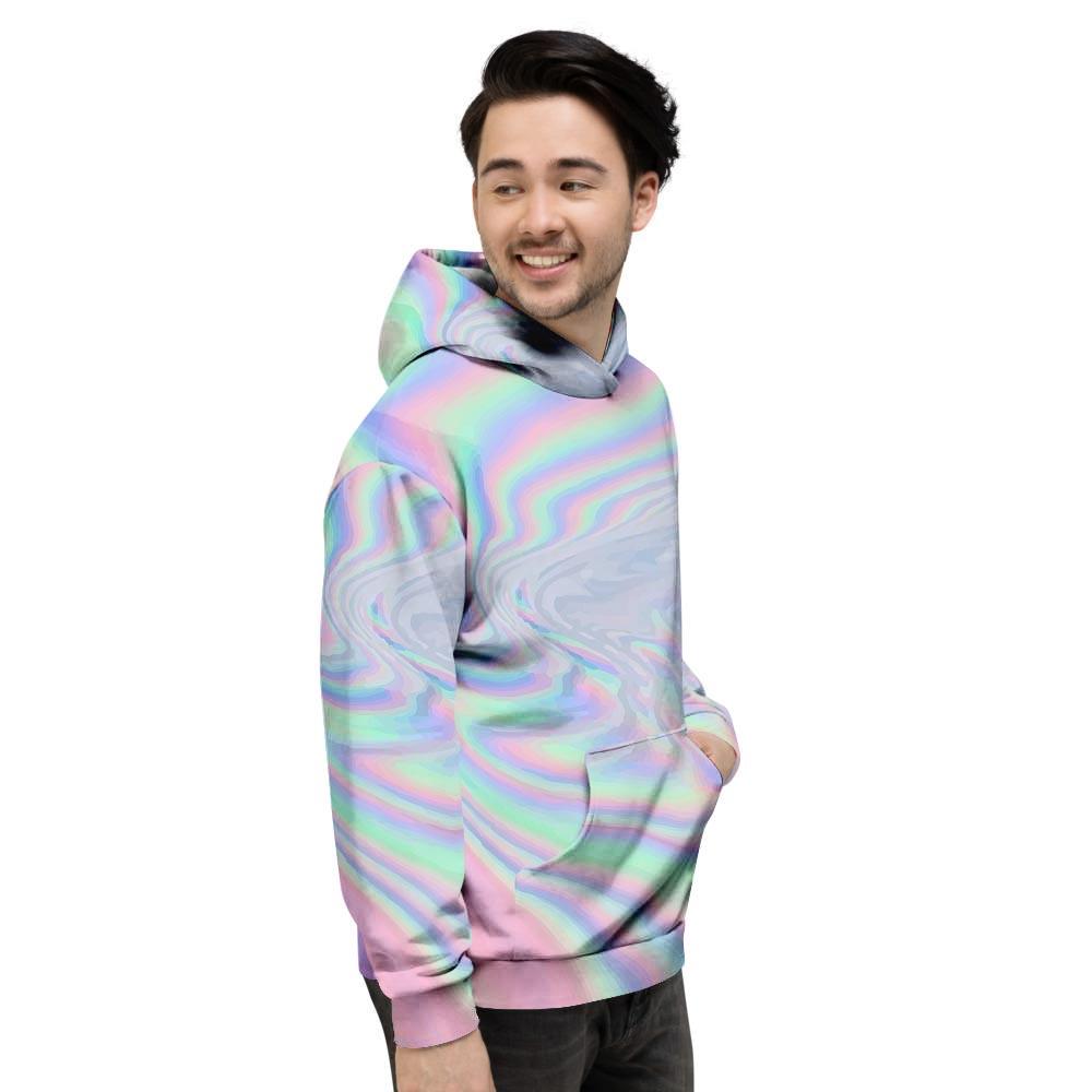 Holographic Abstract Men's Hoodie-grizzshop