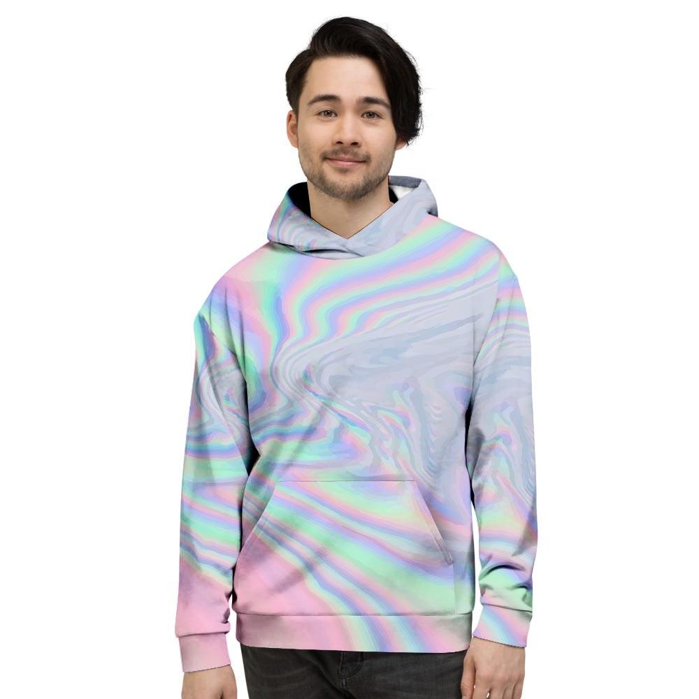 Holographic Abstract Men's Hoodie-grizzshop