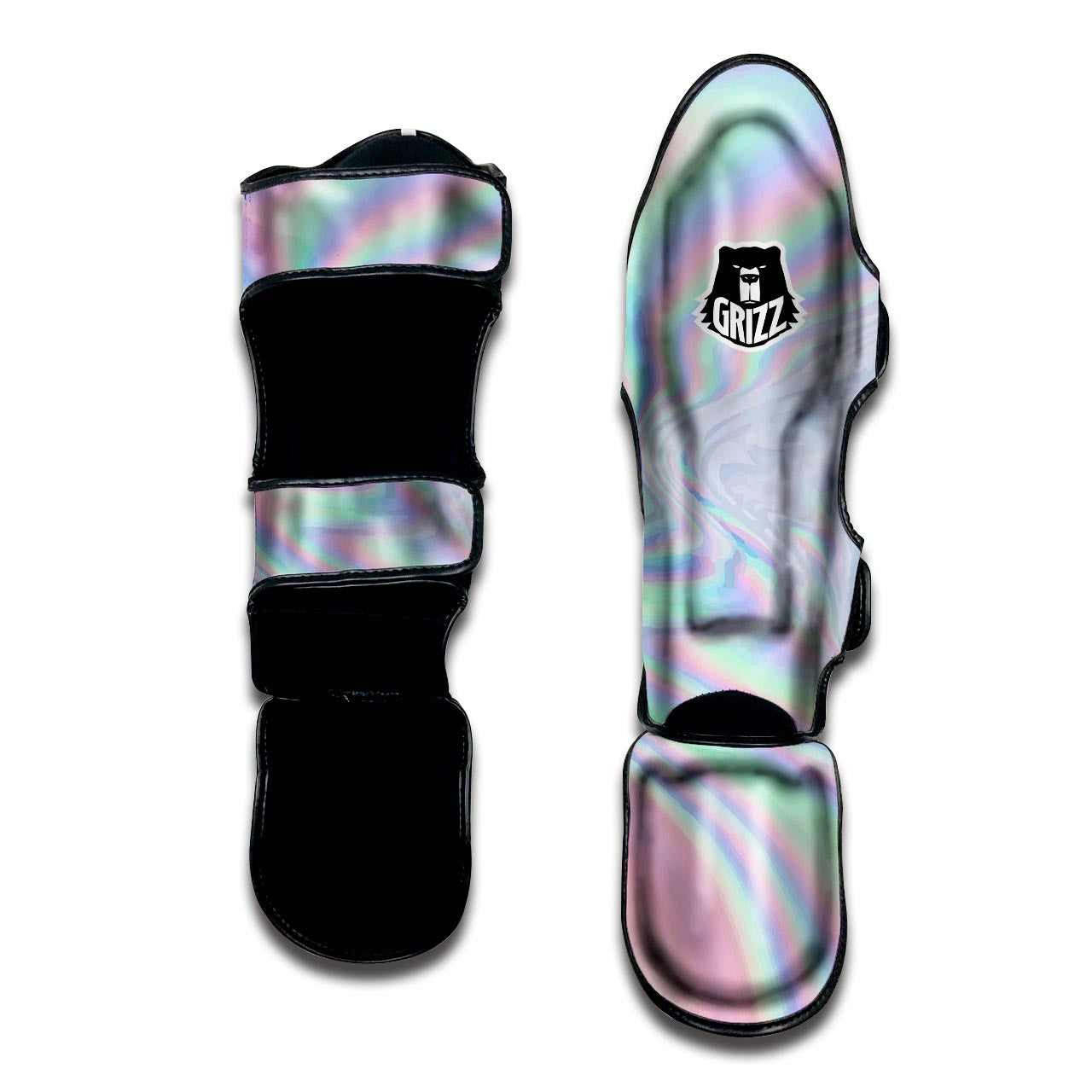 Holographic Abstract Muay Thai Shin Guard-grizzshop